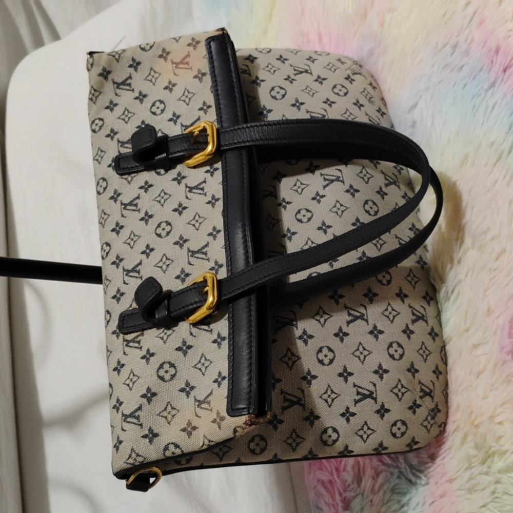 FLASH SALE! Auth Louis Vuitton Denim Francoise 2 Way Mini Lin Shoulder/Handbag - Picture 16 of 16